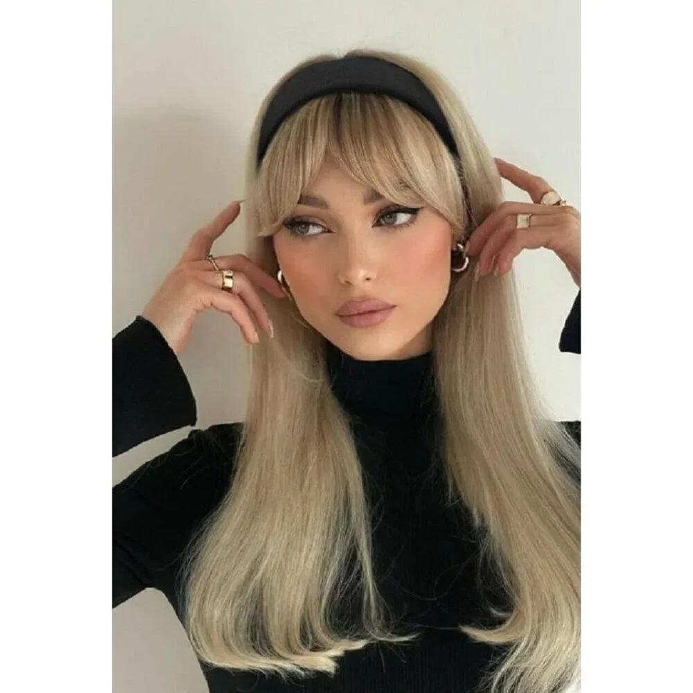 Headbands for Women Non-Slip Trendy 1 Inch Wide Cute Elastic Hair Bands 4PCS